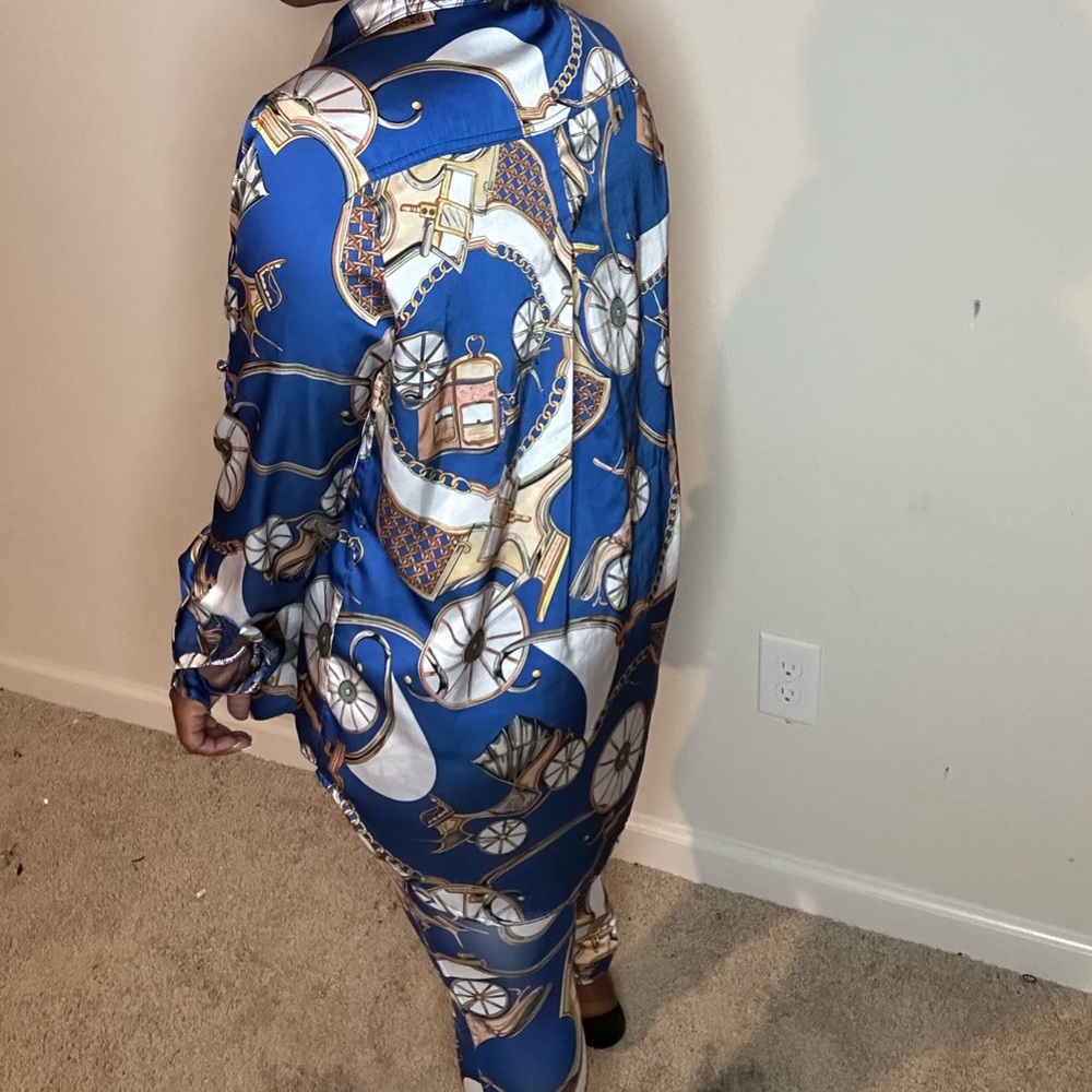 Two piece fashion nova silk set